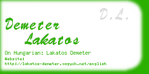 demeter lakatos business card